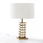 Table Lamp Without Lampshade 15X15X41 Acrylic Metal Golden