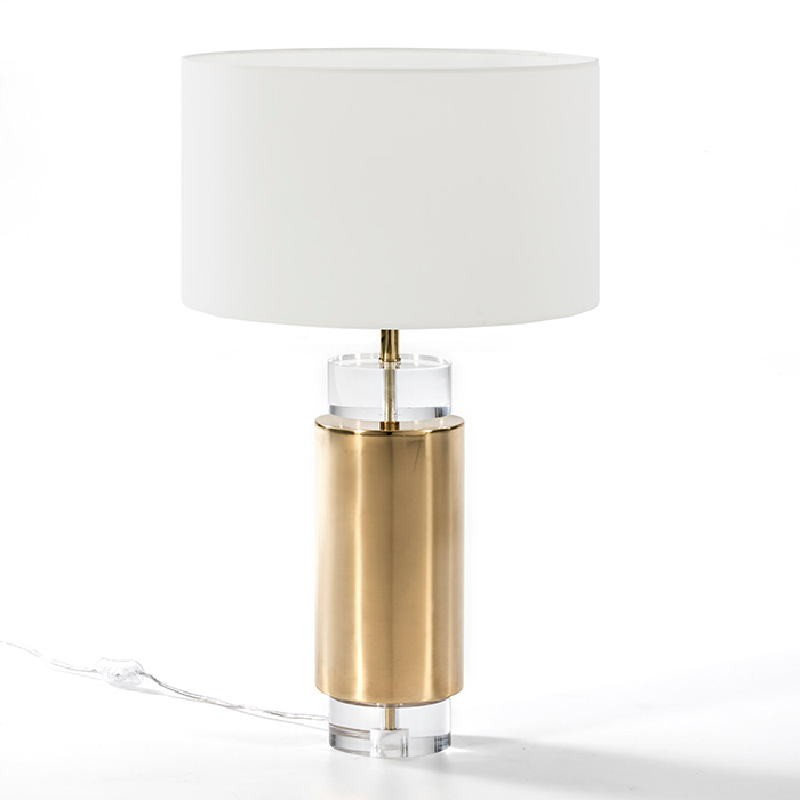 Lampe de Table sans abat-jour 14x53 Acrylique Métal Doré - image 51219