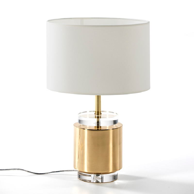 Lampe de Table sans abat-jour 14x33 Acrylique Métal Doré - image 51222