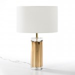 Table Lamp Without Lampshade 12X44 Acrylic Metal Golden