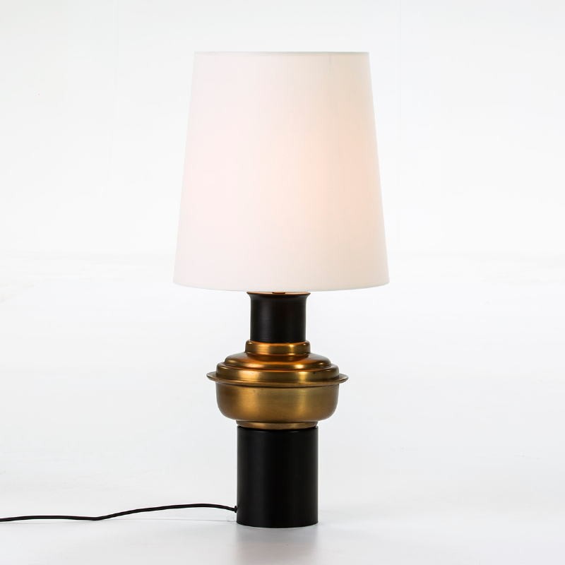 Table Lamp Without Lampshade 20X41 Metal Black Golden - image 51237