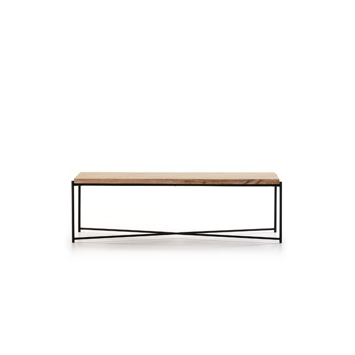 Mueble de TV suspendido de 160 cm fabricado en melamina de color blanco y  negro Leiko