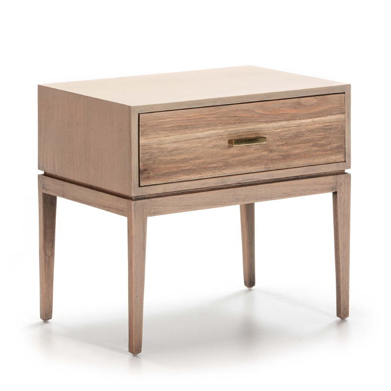 Bedside Table 1 Drawer 60X40X55 Wood Grey - image 51522