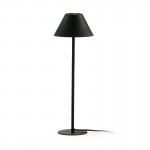 Table Lamp With Lampshade 16X12X43 Metal Black