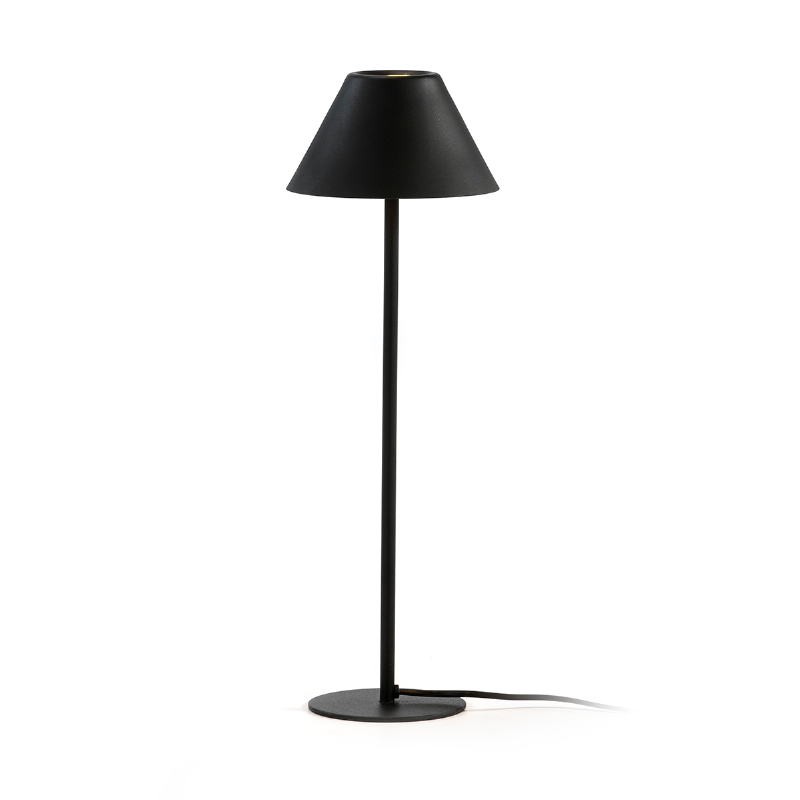 Table Lamp With Lampshade 16X12X43 Metal Black - image 51662