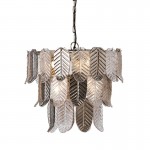 Hanging Lamp 46X46X43 Glass Metal Silver