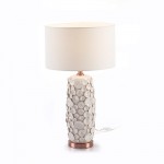 Table Lamp Without Lampshade 17X15X52 Ceramic White Metal Colour Copper