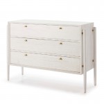 Chest Of Drawers 3 Drawers 125X45X90 Wood White