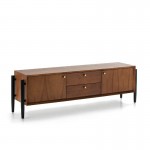 Tv Furniture 2 Doors 2 Drawers 160X40X50 Wood Brown Black