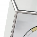 Sideboard 2 Doors 120X45X80 White Glass White Mdf Mirror Golden Metal