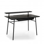 Desk 120X70X91 Wood Black Metal Black