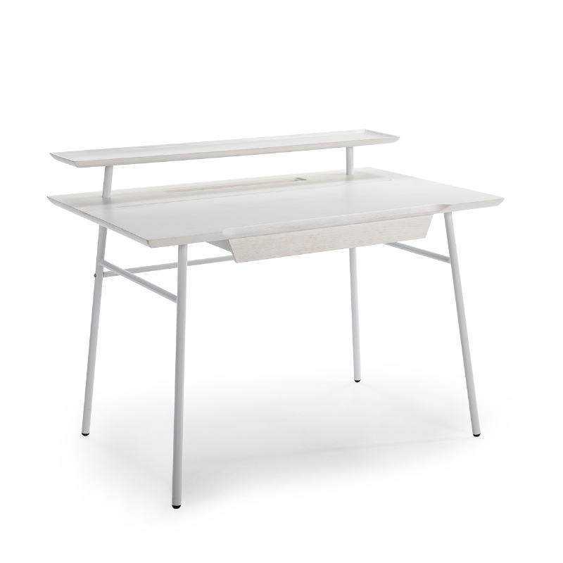 Desk 120X70X91 Wood White Metal White - image 52088