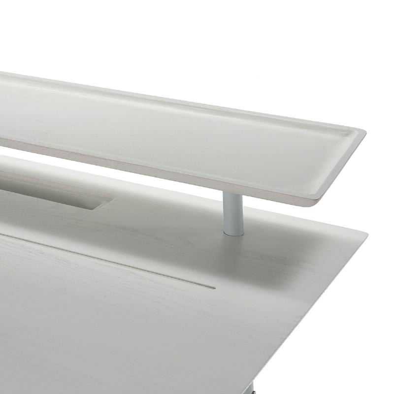 Desk 120X70X91 Wood White Metal White - image 52090