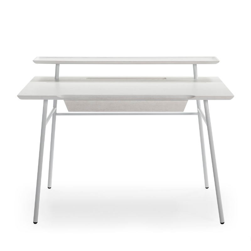 Desk 120X70X91 Wood White Metal White - image 52092