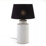Table Lamp Without Lampshade 24X24X50 Ceramic White Golden