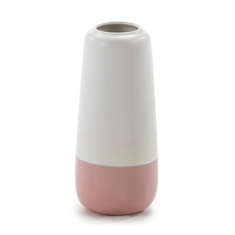 Urn 16X16X37 Ceramic White Pink - image 52204