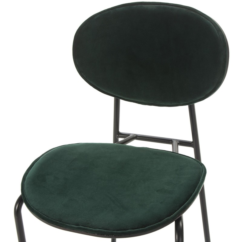 Chair 42X51X78 Metal Black Abs Black Velvet Green - image 52238