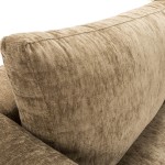 Sofa Corner 3 Seater 300X210X90 Cm Fabric Clear Brown