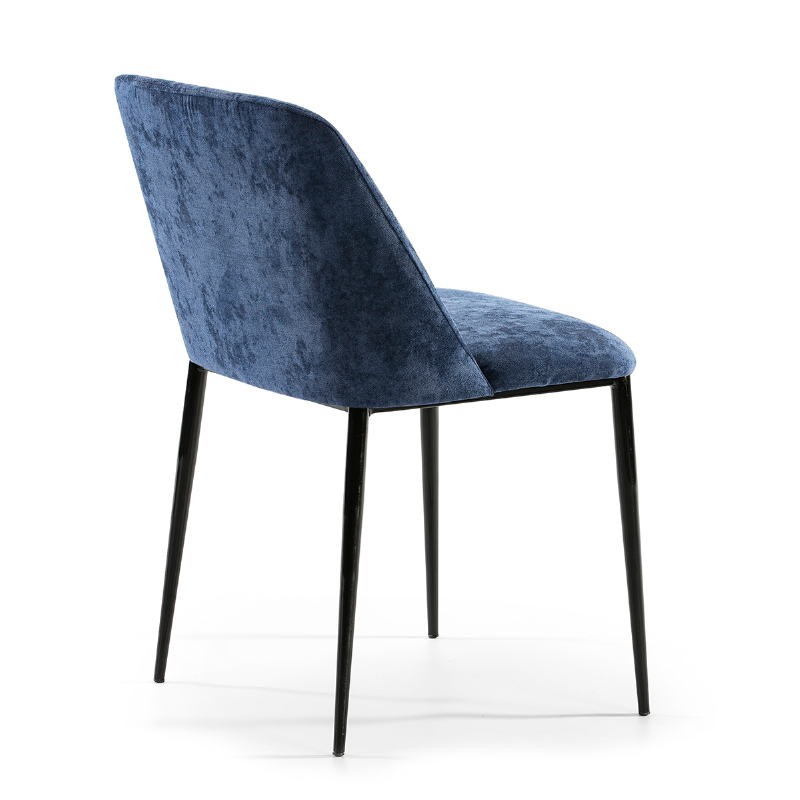 Chair 56X52X77 Metal Black Fabric Blue - image 52330