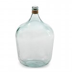 Urn 37X37X55 Glass Transparent Bulrush Natural