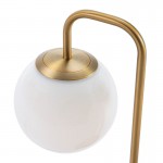 Table Lamp 38X15X40 Glass White Metal Golden Black