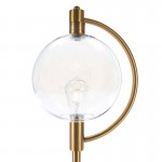 Standard Lamp 30X28X160 Glass Amber Metal Golden