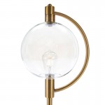 Standard Lamp 30X28X160 Glass Amber Metal Golden