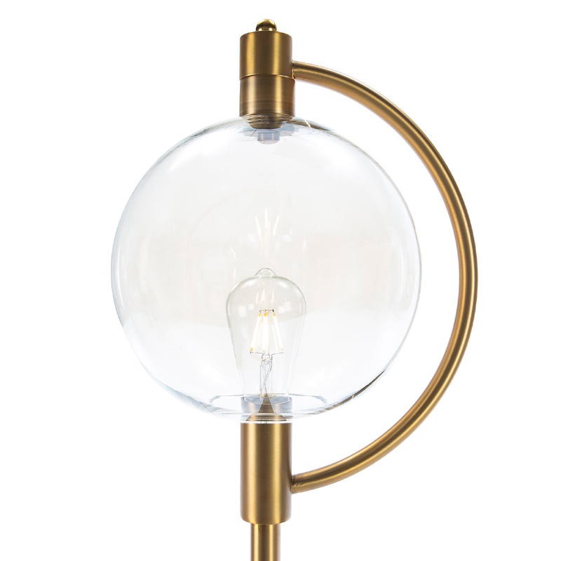 Standard Lamp 30X28X160 Glass Amber Metal Golden - image 52387