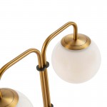 Tischlampe 45X15X55 Glas Weiß/Marmor Schwarz/Metall Golden