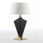 Table Lamp Without Lampshade 23X23X62 Glass Black Gold