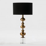 Table Lamp Without Lampshade 12X65 Glass Metal Golden
