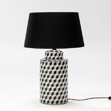 Lampe de table avec piétement chat 23x55 cm en résine