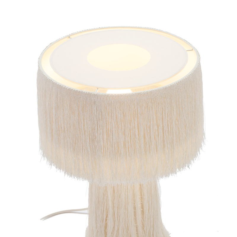Lampe de Table avec abat-jour 25x25x38 Toile Blanc - image 52605
