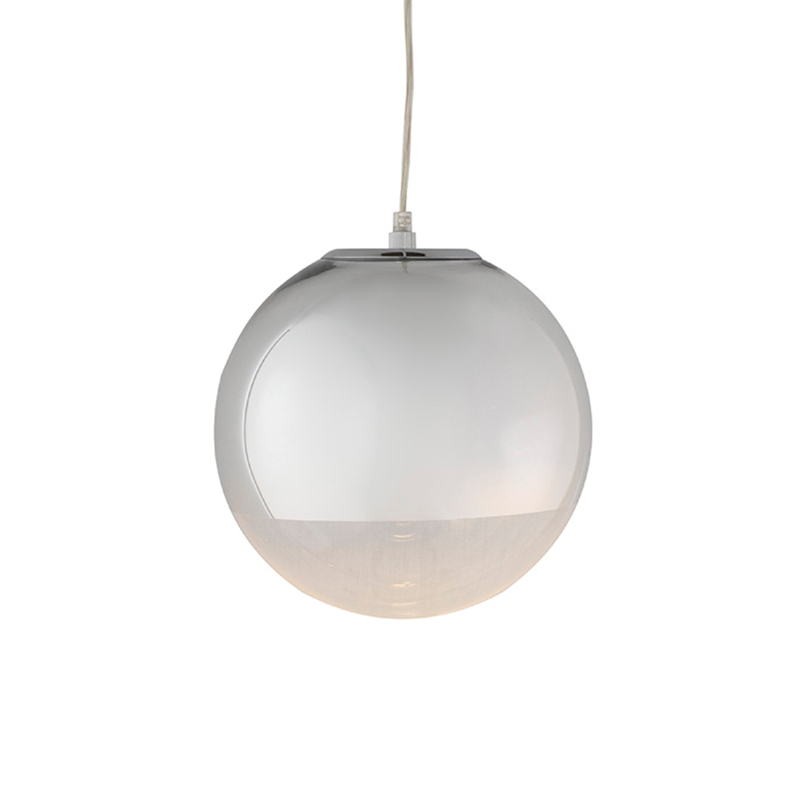 Hanging Lamp 25X25X25 Glass Metal Silver - image 52748