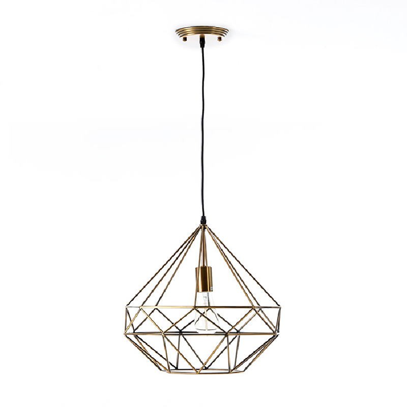 Hanging Lamp With Lampshade 40X37 Metal Golden - image 52904