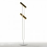 Standard Lamp With Lampshade 22X120 Metal Gold White