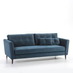 Sofa 3 Place 216X90X85 Blue Fabric Model 3