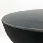 Table d'appoint, bout de canapé 40x40x43 Granit Noir Métal Doré Noir