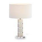 Table Lamp Without Lampshade 13X13X38 Acrylic Marble White