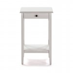 Bedside Table 42X35X70 Wood White