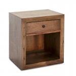 Bedside Table 50X40X55 Wood Natural Veiled