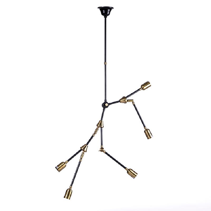 Hanging Lamp 100X6X101 Metal Golden Black - image 53526