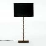 Lampe Auf Tisch Ohne Bildschirm 15X11X43 Metall/Acryl Golden/Transparent