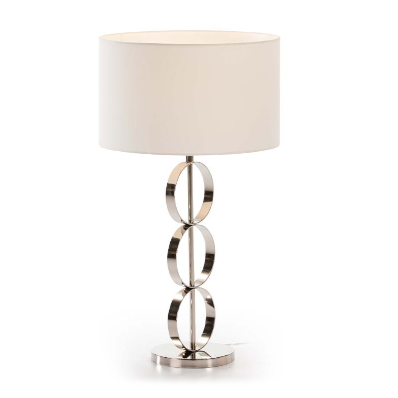 Table Lamp Without Lamp Shade 18X52 Metal Nickel - image 53598