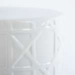 Stool 36X36X46 Ceramic White