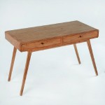 Desk 120X55X76 Wood Natural Veiled