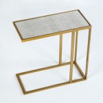 Auxiliary Table 62X28X61 Metal Gold Mirror Aged