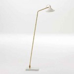 Standard Lamp With Lampshade 26X19X136 Metal White Bronze