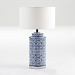 Table Lamp Without Lampshade 20X51 Ceramic White Blue