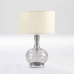 Table Lamp Without Lampshade 25X45 Glass Smoked